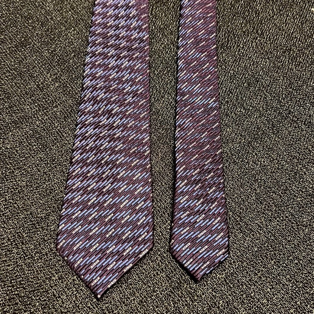 Giorgio Armani Silk Tie in Purple and Powder Blue